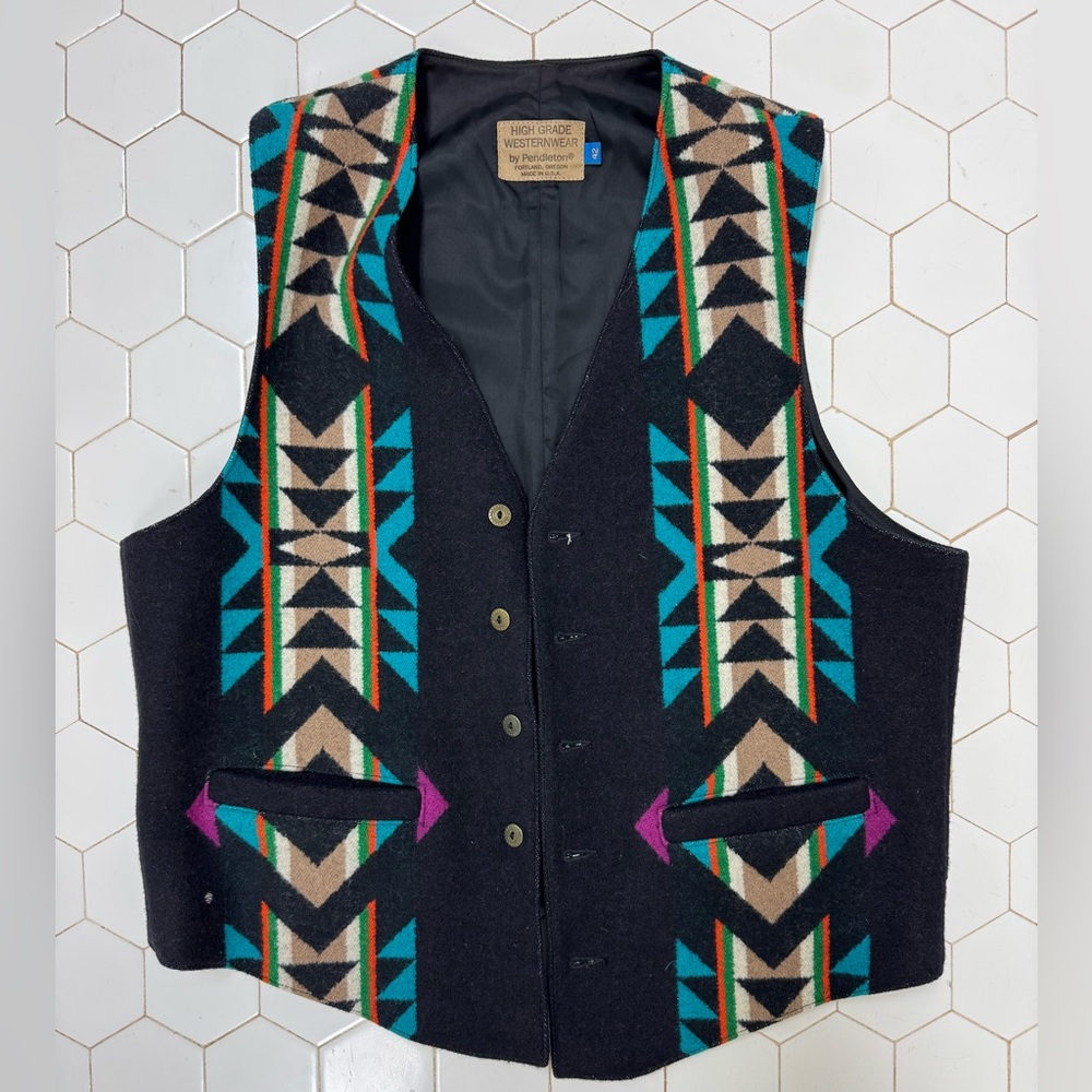 Vintage Pendleton Vest Southwest Pattern